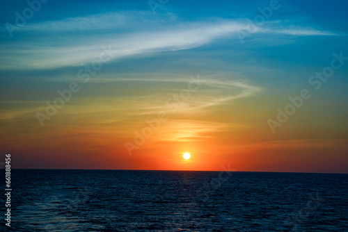 sunset over the sea