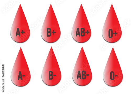  Blood type group isolated on transparent background Blood transfusion Donor day