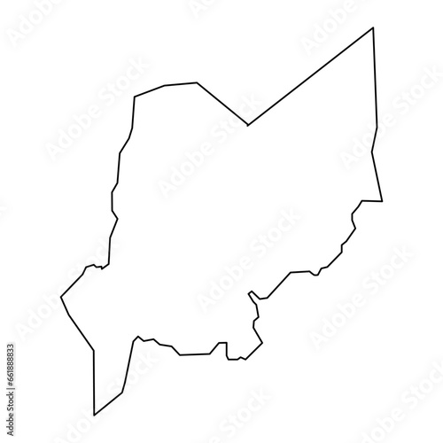 In Salah province map, administrative division of Algeria.