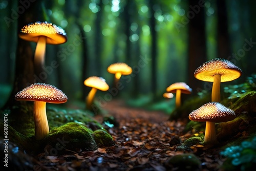 mushrooms in the forest