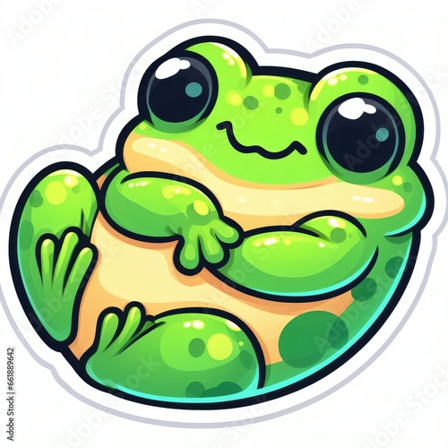 cartoon frog illustration on white background