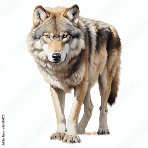 An angry arctic wolf in the White background. Study Learning Education Children School Books Homework Classroom Reading Writing