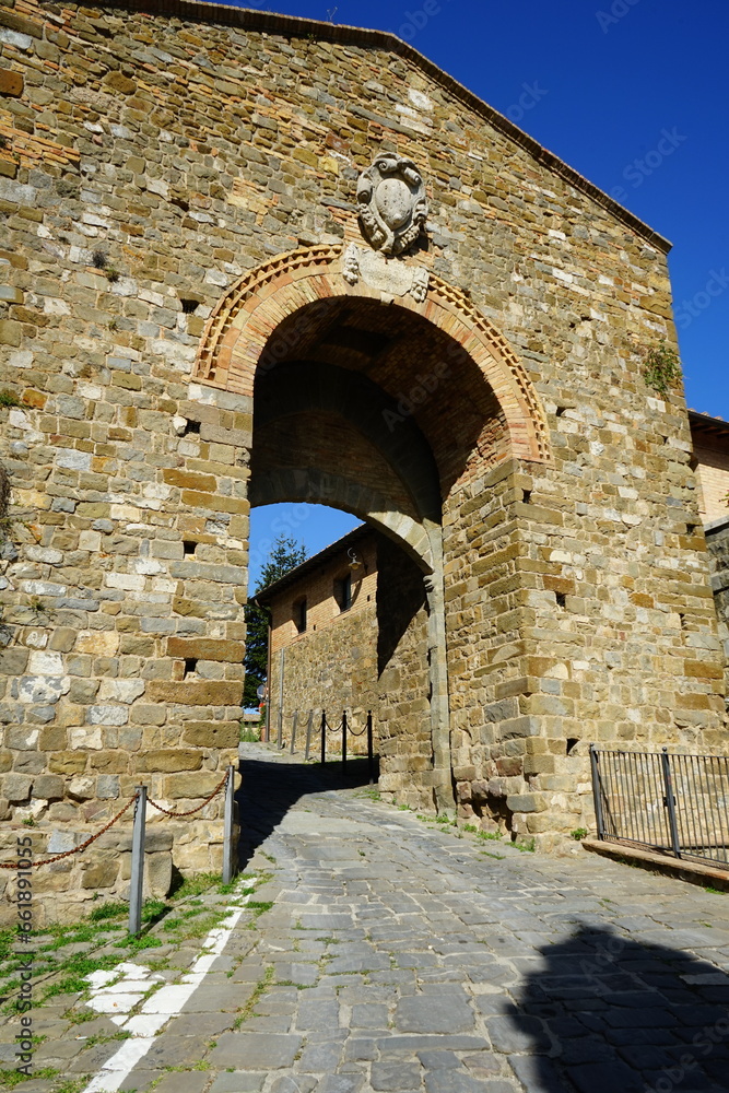 Montalcino gate entrace, Tuscany, Italy