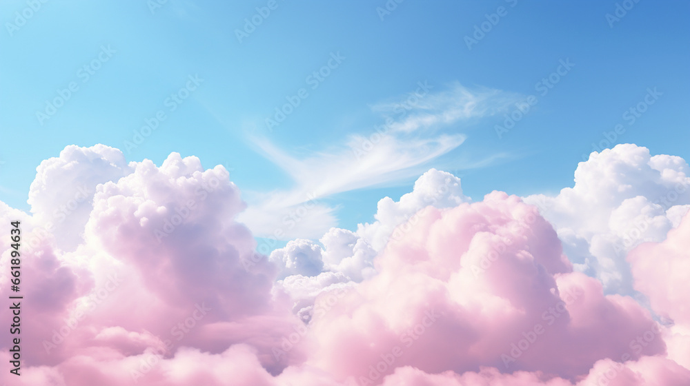 blue sky with pink clouds blue sky with pink clouds