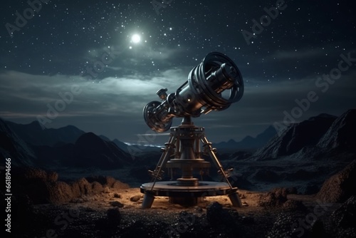 telescope at night, Generative AI