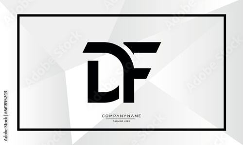 DF or FD Alphabet Letters Logo Monogram