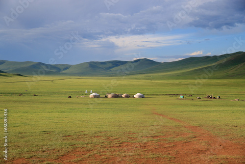 The Mongolian steppe near Ulaanbaatar