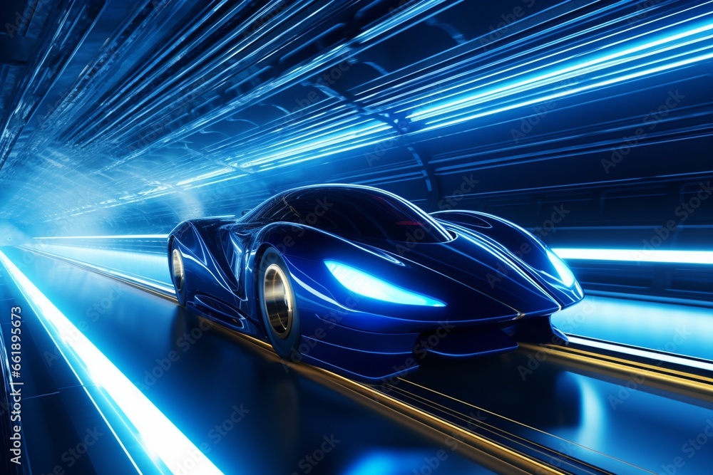 fast moving car, Generative AI