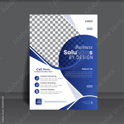 Creative Business poster design Brochure template flyer design vector background,  flyer in A4