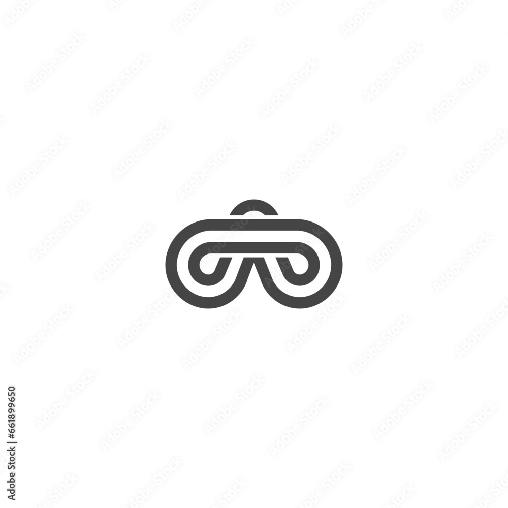 the logo consists of the letters B and A. the logo consists of the letters B and A.