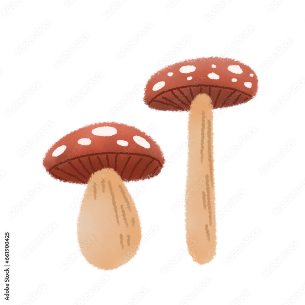 Red mushroom autumn decoration clipart Red mushroom autumn decoration clipart