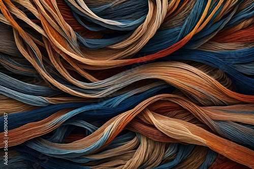 colorful threads on white photo
