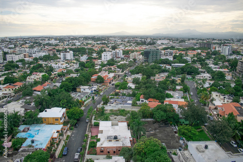 Fototapeta Naklejka Na Ścianę i Meble -  aerial view of Santo Domingo city Dominican Republic