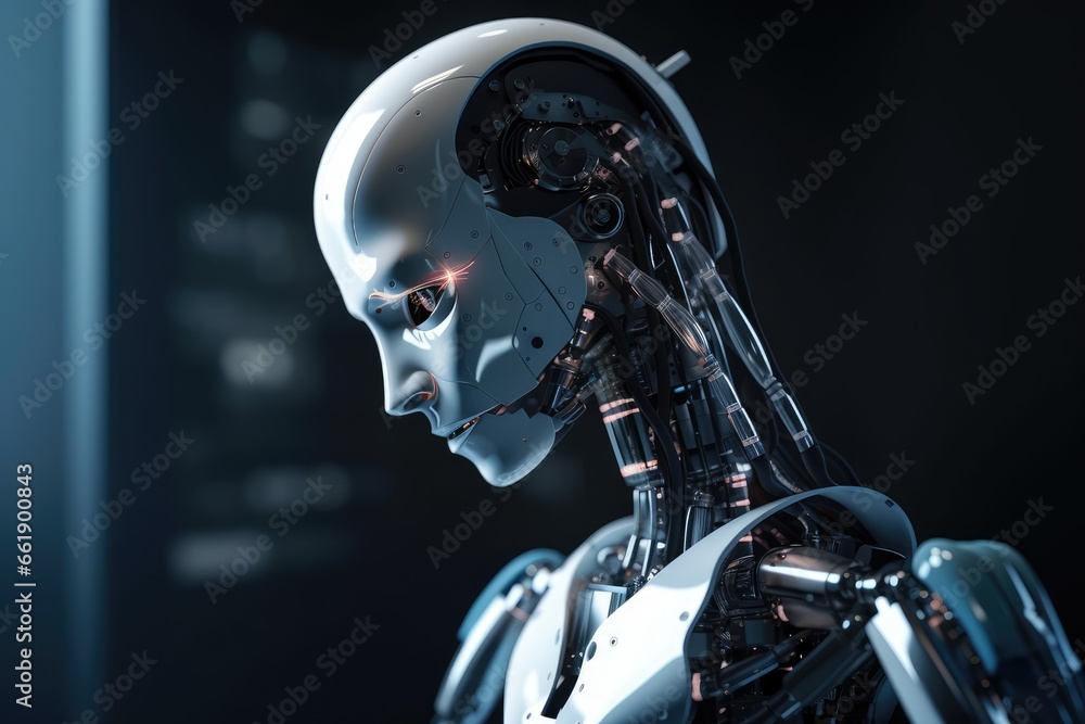 cyborg technology humanoid robot concept for machine learning automation cyborg technology humanoid robot concept for machine learning automation