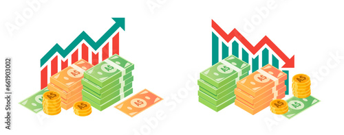 Australian Dollar Value Increase and Declining Illustrations