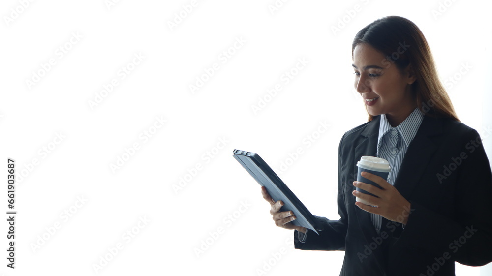 Thinking about how to take the business to technological heights. Cropped shot of an attractive young businesswoman working in her office. Thinking about how to take the business to technological heights. Cropped shot of an attractive young businesswoman working in her office.