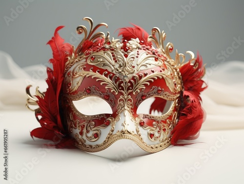 Golden Filigree Venetian Mask