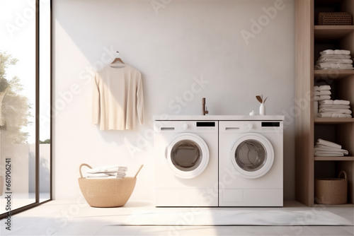 washing machine and laundry room © Maizal