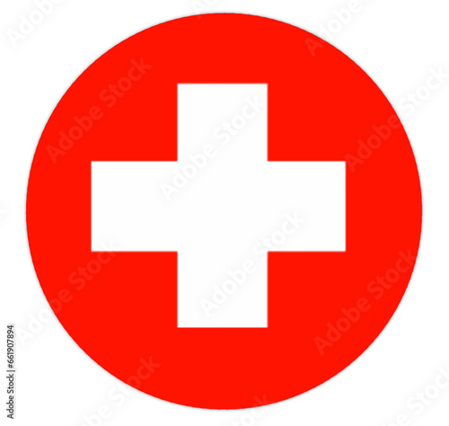 switzerland round flag icon