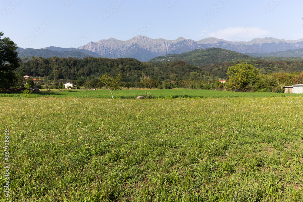 View of via Francigena trail in Lunigiana