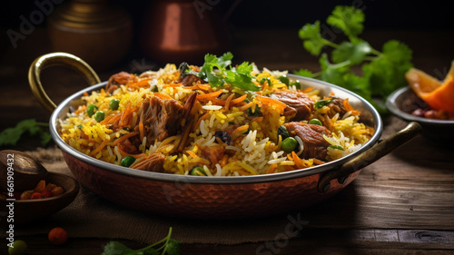 indian rice or biryani with basmati basan rice, indian traditional food