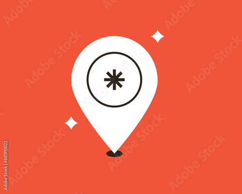 Geometric location illustration in flat style design. Vector illustration. Free Download Geometric location illustration in flat style design. Vector illustration. - GFXLoad