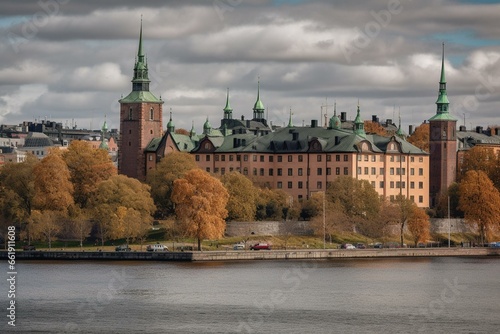 A beautiful city located in Sweden. Generative AI