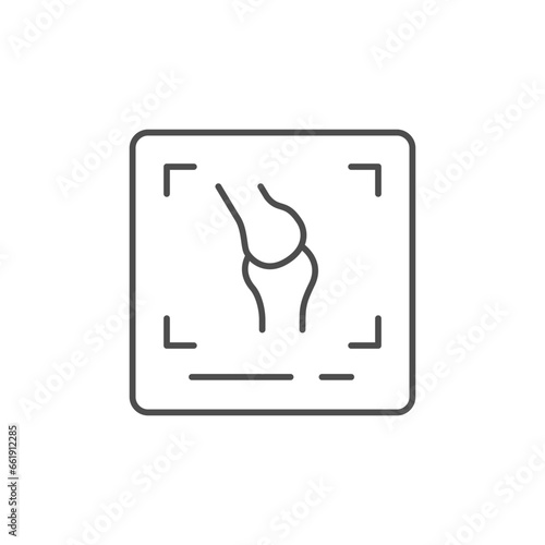 Bone x-ray line outline icon