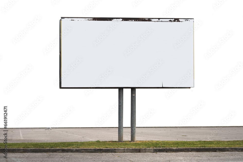 Obraz premium empty street advertising billboard