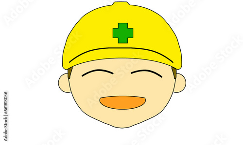 kid with safe helmet