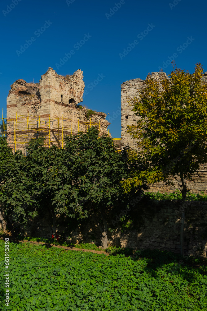 Yedikule Bostani, Walls and Gardens Fatih Istanbul.  historical ancient Istanbul