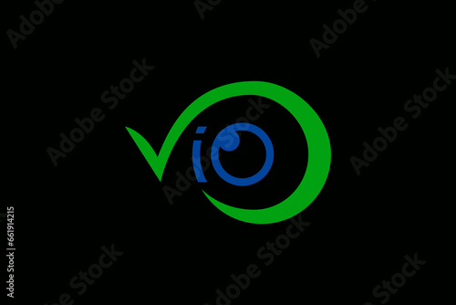 vector is the word "vio". Inside is the cornea of the eye.