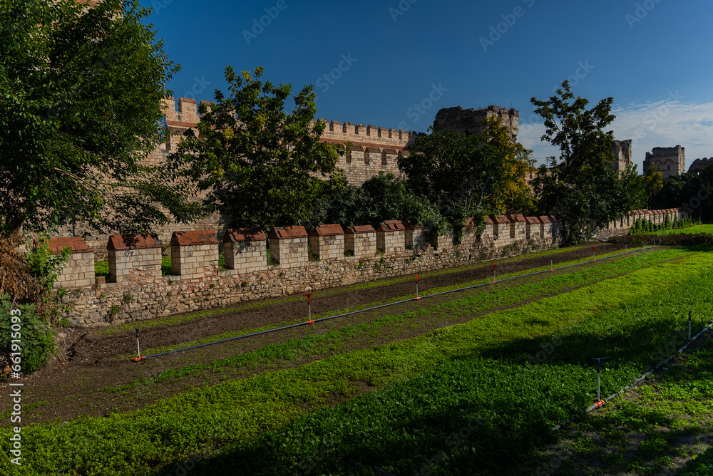 Yedikule Bostani, Walls and Gardens Fatih Istanbul.  historical ancient Istanbul