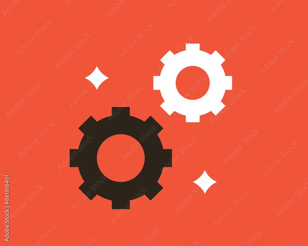 Geometric command work illustration in flat style design. Vector illustration. Geometric command work illustration in flat style design. Vector illustration.