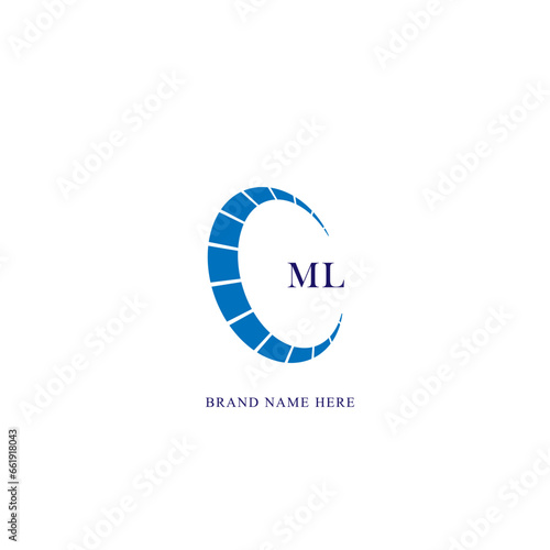 ML logo. M L design. White ML letter. ML  M L letter logo design. Initial letter ML linked circle uppercase monogram logo. M L letter logo vector design. 