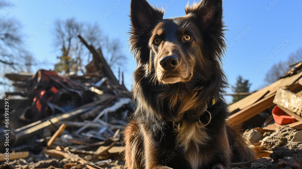 K-9 Search and Rescue: A search and rescue dog and handler combing ...
