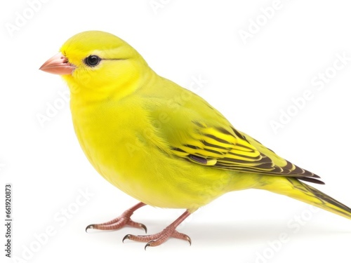Canary Bird - Yellow Bird on a Clean White Background