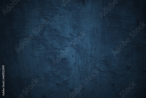 Textured blue grunge background. Blue concrete texture as a concept of horror and Halloween