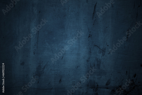 Textured blue grunge background. Blue concrete texture as a concept of horror and Halloween