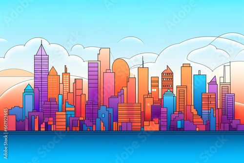 vector illustration of a cityshape 