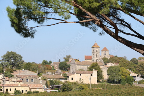 Vue du village de Montagne-Saint-Émilion au cœur du vignoble bordelais français.