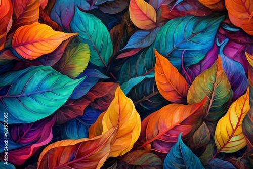 colorful foliage. Generative AI © Ryleigh