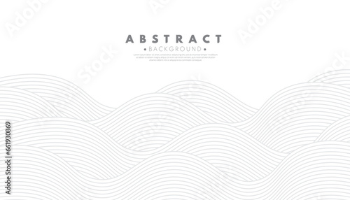 White water wave line pattern background. Japanese style concept. Simple design. Vector illustration. © shamanviiii