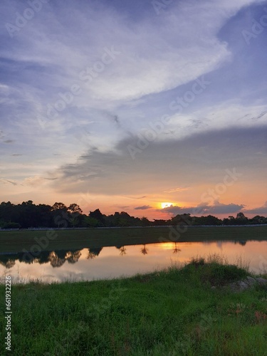 The sun is about to set in Thailand.
