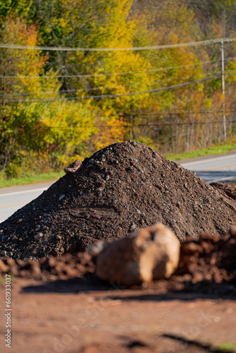 Pile of dirt in construction