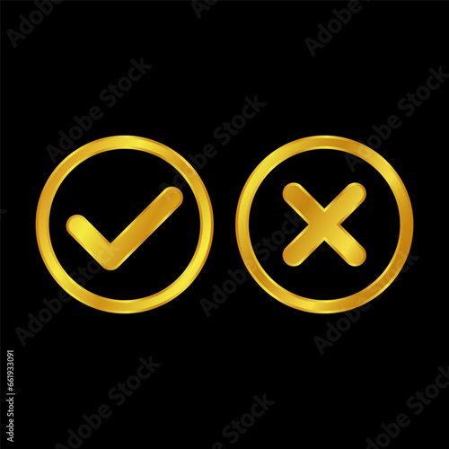 gold colored checkmark icon