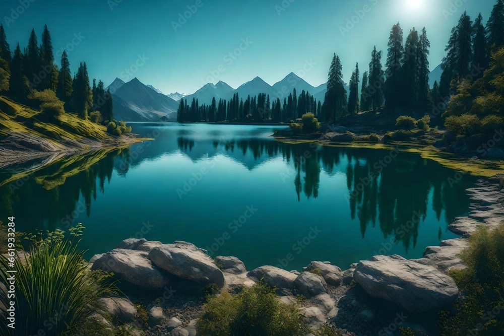 Fototapeta premium lake in the mountains