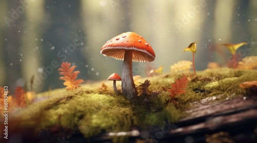 a hippy looking but beautiful mushroom.Generative AI