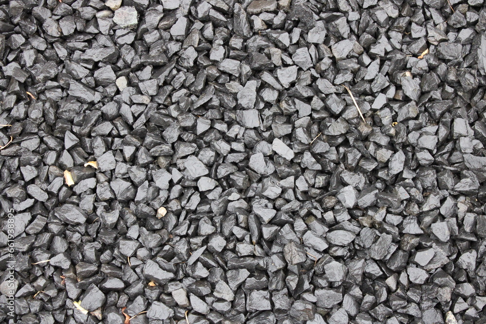 Wet Charcoal granite gravel aerial perspective Wet Charcoal granite gravel aerial perspective