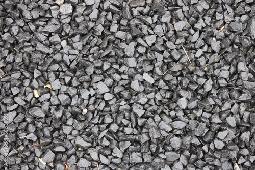 Wet Charcoal granite gravel aerial perspective